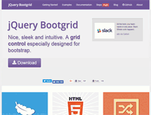Tablet Screenshot of jquery-bootgrid.com